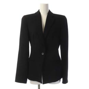 EMPORIO ARMANI スーツ セットアップ テーラードジャケット 1B 総裏地 ウール ストレート センタープレス 38