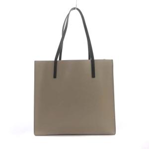 MARC JACOBS トートバッグ グラインド カラーブロック ハンドバッグ PVC レザー グレー