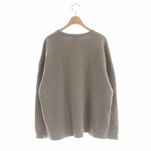 ATTACHMENT CASHMERE BREND CLOTH CREWNECK PULLOVER L/S 2グレージュ