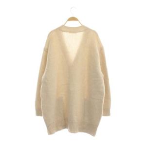 GALERIE VIE ファインウール Vネックロングカーディガン ニット 長袖 前開き S ライトベージュ