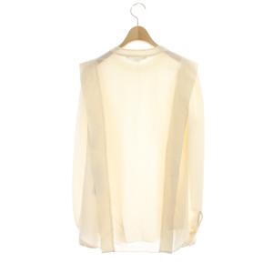 STELLA McCARTNEY フリルショルダーシルクシアーブラウス プルオーバー 長袖 38 アイボリー