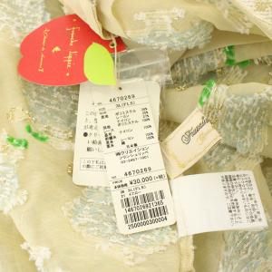 franche lippée ソーダゼリーブラウス ラメ レース 刺繍 3L イエロー