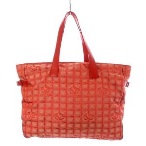 CHANEL ヴィンテージ ニュートラベルライン TGM トート ハンドバッグ ココマーク レッド 7番台