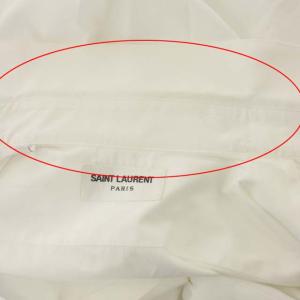 SAINT LAURENT PARIS 比翼ボタン シャツ ワイシャツ 長袖 39 ホワイト