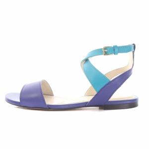 COLE HAAN FENLEY SANDAL サンダル フラットヒール ストラップ 7 24cm 紫 水色 パープル ライトブルー