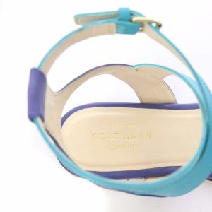 COLE HAAN FENLEY SANDAL サンダル フラットヒール ストラップ 7 24cm 紫 水色 パープル ライトブルー