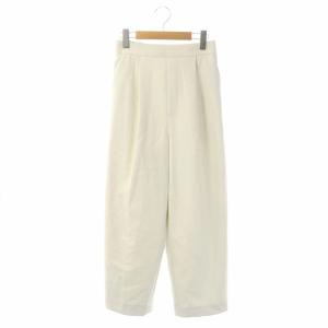 ダブルクロスクロップドパンツ タック 36 アイボリー