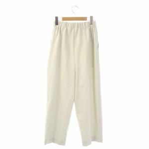 ENFOLD ダブルクロスクロップドパンツ タック 36 アイボリー