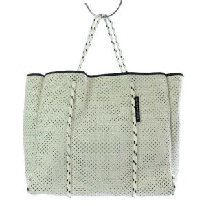 STATE OF ESCAPE トートバッグ パンチング ネオプレン ポーチ付き 白