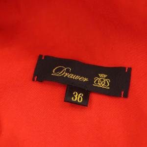Drawer ウェストコードギャザースカート フレア 36 レッド