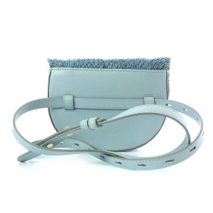 HELEN KAMINSKI ティンリー Tinley ショルダーバッグ クラッチバッグ ウエストポーチ ラフィア ブルー 水色