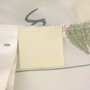 Diagram GRACE CONTINENTAL 22SS ランダムボタニカル柄シャツ 長袖 前開き 総柄 38 ホワイト グリーン イエロー