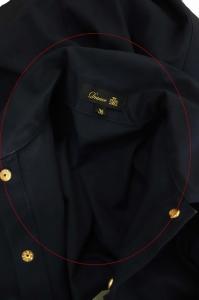 Drawer オールインワン ジャンプスーツ 半袖 ショートスリーブ テーパード タック 36 紺 ネイビー