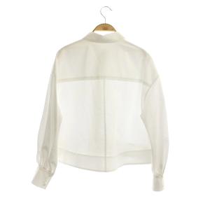 ANAYI 21SS コットンソデボリュームブラウス 長袖 ワイド 36 オフホワイト