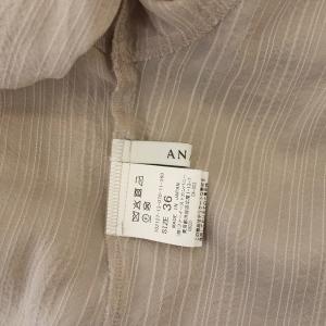 ANAYI 21AW ドビーパフスリーブブラウス シャツ 長袖 ストライプ ワイド 36 ベージュ