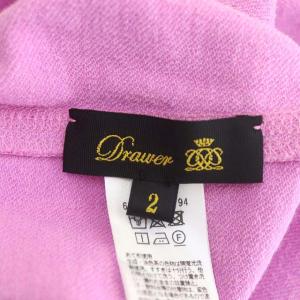 Drawer ノースリーブワンピース 裏毛 ストレート ロング タック 2 ピンク