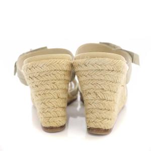 Christian Louboutin サンダル ウェッジソール 25cm グレー