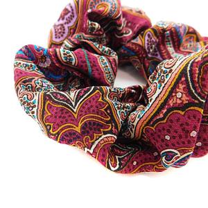 ETRO ペイズリー柄シュシュ ヘアアクセサリー ボルドー