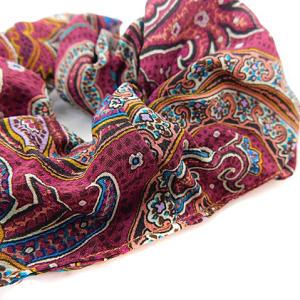 ETRO ペイズリー柄シュシュ ヘアアクセサリー ボルドー