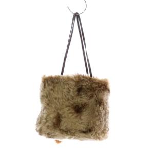 PRADA マトン MONTONE トートバッグ ムートンファー 茶