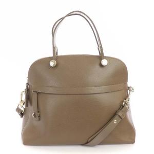 ショルダーバッグ ハンドバッグ 2WAY パイパーレザー M グレージュ