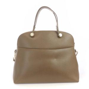 FURLA ショルダーバッグ ハンドバッグ 2WAY パイパーレザー M グレージュ