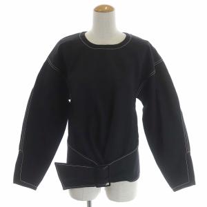 3.1 phillip lim ステッチワークセットアップ 上下 ブラウス 長袖 ベルト付き 台形スカート 0 ブラック ホワイト