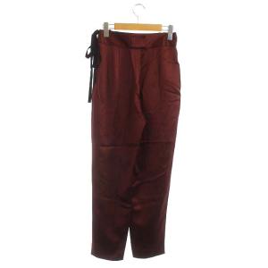 3.1 phillip lim サテンパンツ テーパードパンツ サイドリボン 0 ボルドー