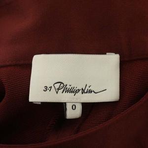 3.1 phillip lim サテンパンツ テーパードパンツ サイドリボン 0 ボルドー