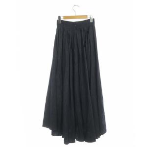 ebure スカート デニム ギャザー 36 インディゴ