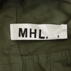 MHL. フレアスカート ミリタリー タック ロング ボタンフライ 2 カーキ