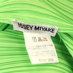 ISSEY MIYAKE プリーツハイネック カットソー M 黄緑