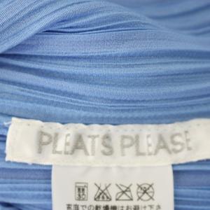 PLEATS PLEASE ISSEY MIYAKE イッセイミヤケ レイヤードカーディガン プリーツ バイカラー 1B 九分袖 4 ブルー