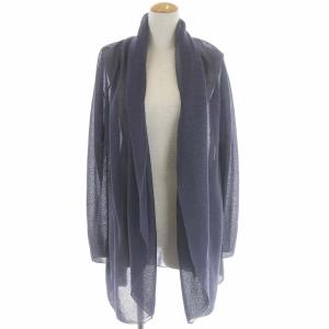 Heart メッシュニット ロングカーディガン 長袖 2 ネイビー