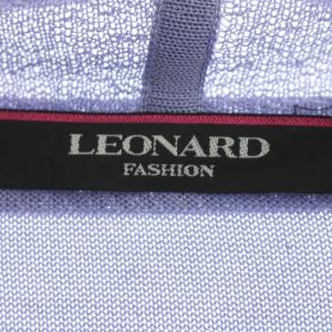 LEONARD FASHION カーディガン シルク アシンメトリー 40 パープル