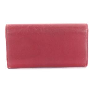 CHANEL 長財布 ココマーク フラップ レザー レッド