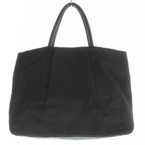 PRADA トートバッグ ハンドバッグ ロゴ リボン 黒
