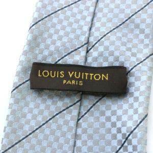 LOUIS VUITTON クラヴァット エク ネクタイ シルク グレー