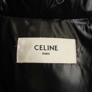 CELINE by Hedi Slimane 21AW ロゴプリント 中綿ジャケット 44 黒