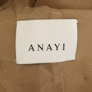 ANAYI ウールカルゼダブルジャケット テーラード 36 ベージュ