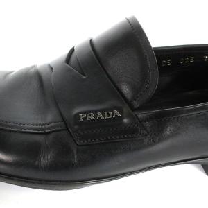 PRADA ローファー レザー 7 ブラック