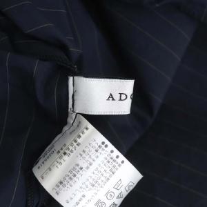 ADORE 22SS コットン シャツワンピース 長袖 ロング 前開き 38  ライトベージュ ネイビー