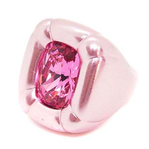 SWAROVSKI DULCIS クッションカットリング 9号 ピンク