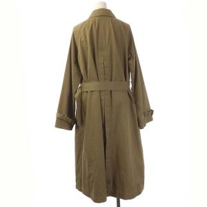 MARGARET HOWELL コットンステンカラーコート ロング ベルト付き2 ベージュ