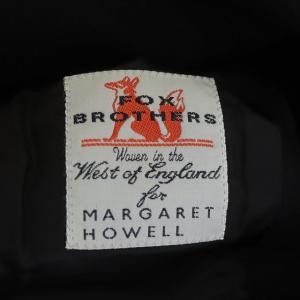 MARGARET HOWELL × FOX BROTHERS テーラードジャケット 2B 総裏地 3 ブラック