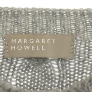 MARGARET HOWELL ウールフロントケーブルカーディガン 2 グレー