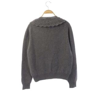 MARGARET HOWELL ニット カシミヤ混 フリルカラー 2 グレー