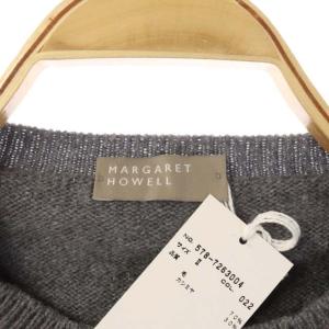 MARGARET HOWELL ニット カシミヤ混 フリルカラー 2 グレー