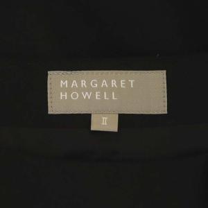 MARGARET HOWELL ショルダーボタン フランネル ブラックドレス ロング ミモレ丈 2 ブラック