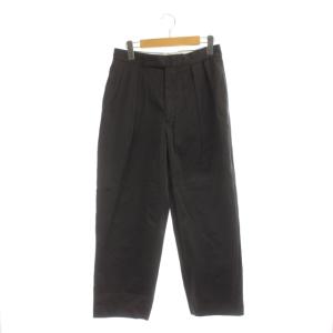 コットンギャバジンタックパンツ テーパードパンツ 38 チャコールグレー